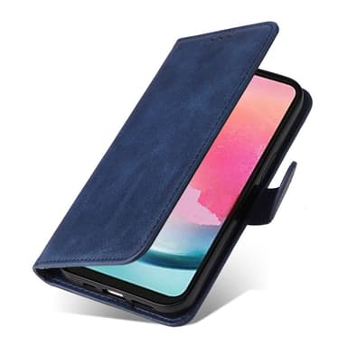 SKALO Samsung A25 5G PU-Läder Plånboksfodral - Blå