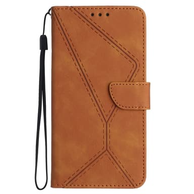 SKALO Samsung A15 4G Embossed Plånboksfodral i PU-Läder - Brun