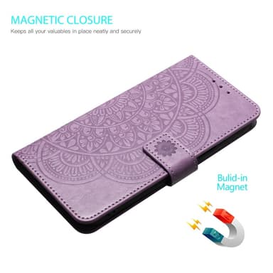 SKALO Xiaomi Redmi Note 13 Pro+ Mandala Plånboksfodral - Lila