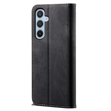 SKALO Samsung A25 5G Jeans Plånboksfodral - Svart