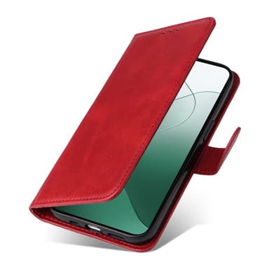 SKALO Xiaomi 14 5G PU-Läder Plånboksfodral - Röd