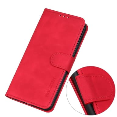 SKALO OnePlus 12 5G KHAZNEH Plånboksfodral i PU-Läder - Röd