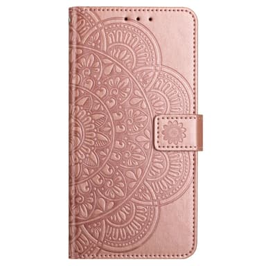 SKALO Xiaomi Redmi Note 13 Pro+ Mandala Plånboksfodral - Roséguld