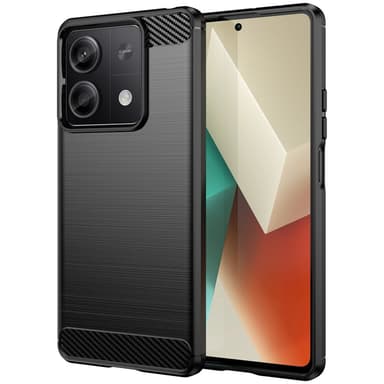 SKALO Xiaomi Redmi Note 13 5G Armor Carbon Stöttåligt TPU-skal - Svart