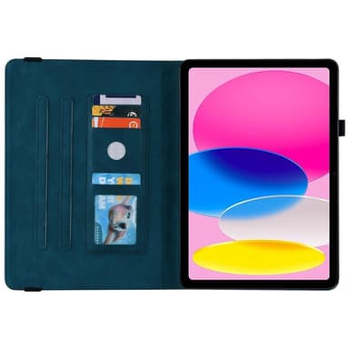 Apple iPad 10.9 2022 Vikbart fodral korthållare Fjäril - Blå