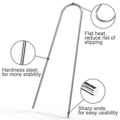 Jordankare 50x Jordspik 150 x 25 x 2,9 mm (silver)