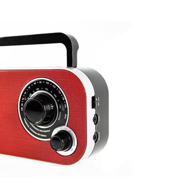 Camry Bärbar Radio / Batteridriven fm-radio- röd