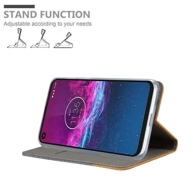 Motorola ONE ACTION Plånboksfodral Skal (Grå)