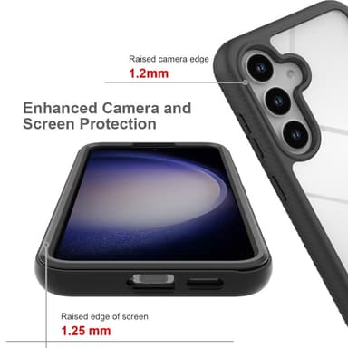 För Samsung Galaxy S24-skal i PC+TPU med stötdämpande mobilskal