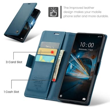 CASEME Plånboksfodral Xiaomi 14 - Blå