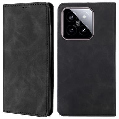 För Xiaomi 14 Fodral plånboksfodral Svart
