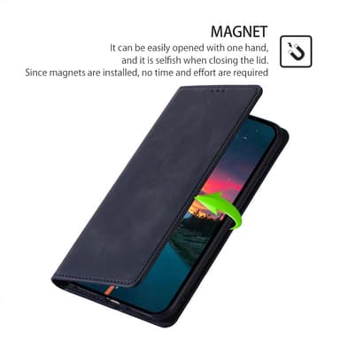 För Xiaomi 14 Fodral plånboksfodral Svart