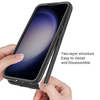 För Samsung Galaxy S24-skal i PC+TPU med stötdämpande mobilskal