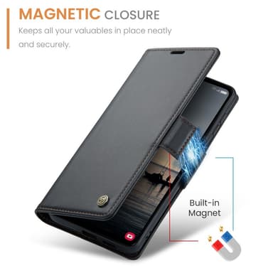 CASEME Plånboksfodral Samsung Galaxy S23 FE - Svart