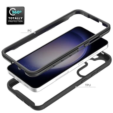 För Samsung Galaxy S24-skal i PC+TPU med stötdämpande mobilskal