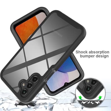 För Samsung Galaxy A15 skal i PC+TPU med stötdämpande mobilskal