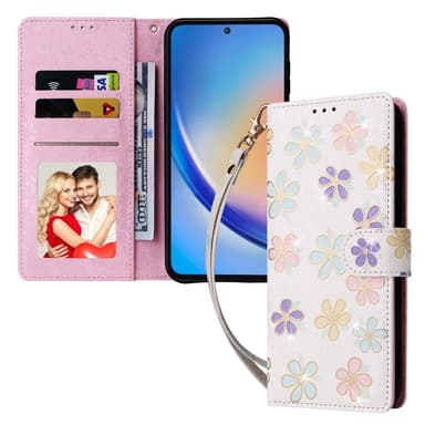 Till Samsung Galaxy A35 Plånboksfodral Blommor