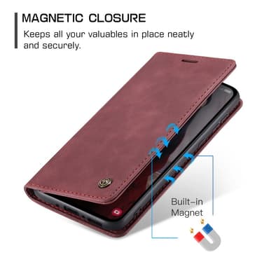 CASEME Plånboksfodral Samsung Galaxy A35 5G - Röd
