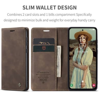 CASEME Plånboksfodral Samsung Galaxy A35 5G - Coffee
