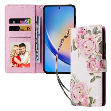 Till Samsung Galaxy A35 Plånboksfodral Blommor