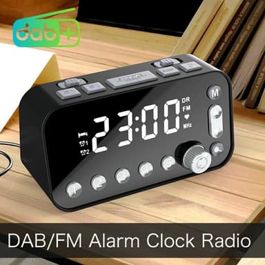 Bedside LED-skärm Digital väckarklocka FM / DAB-radio