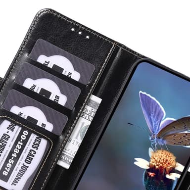 ABEEL För Samsung Galaxy A55 Lädermagnetfodral Crazy Horse-textur