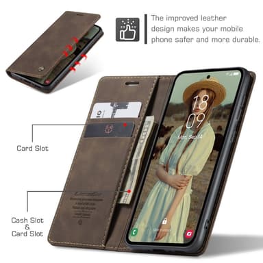 CASEME Plånboksfodral Samsung Galaxy A35 5G - Coffee