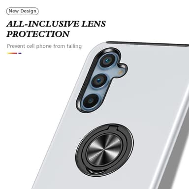 Samsung Galaxy A35 Hybrid skal med Finger Ring - Silver