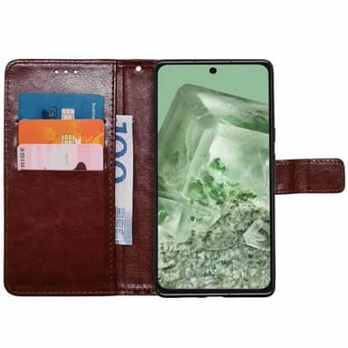 Plånboksfodral 3-kort Google Pixel 8a - Brun