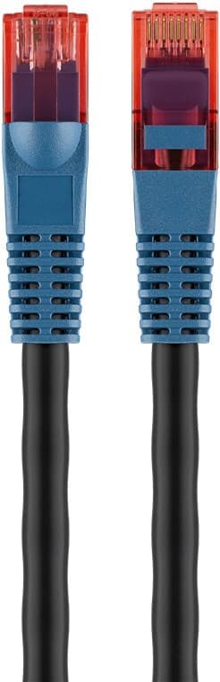 Goobay CAT 6 patchkabel för dragning utomhus, U/UTP, svart