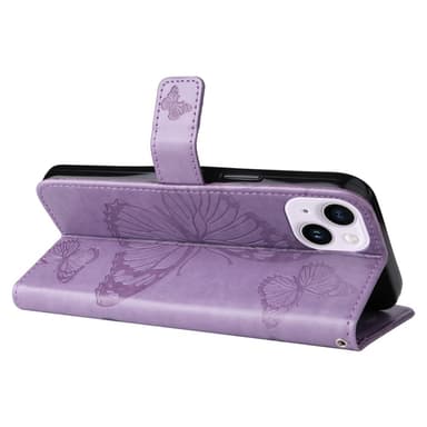 SKALO iPhone 15 Plus Mandala Butterfly Plånboksfodral - Lila