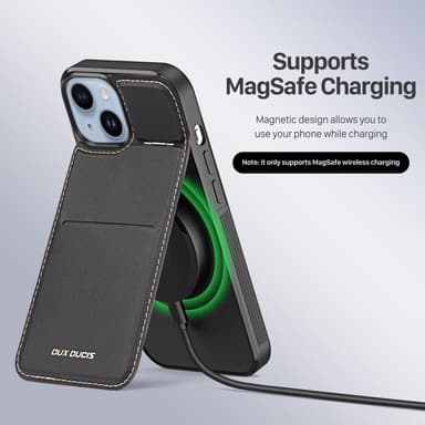 DUX DUCIS iPhone 15 Rafi Series Magnetring Skal med Korthållare - Svart