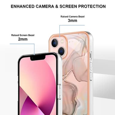 SKALO iPhone 15 Marmor TPU-skal - Motiv 2