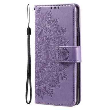 SKALO iPhone 15 Pro Mandala Plånboksfodral - Lila