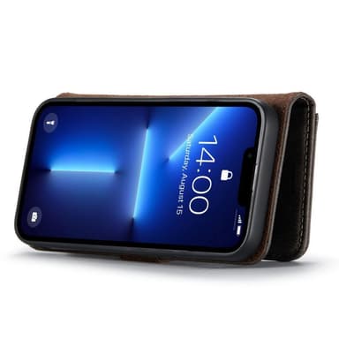DG MING iPhone 15 Pro Max 2-i-1 Magnet Plånboksfodral - Grå