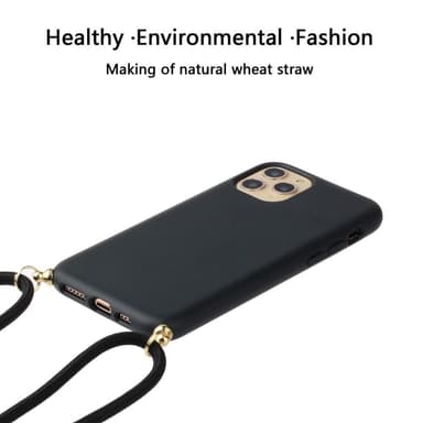 SKALO iPhone 15 Pro Max Mobilhalsband Skal - Svart