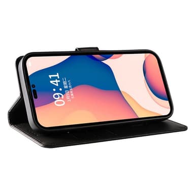 SKALO iPhone 15 Plus Premium Plånboksfodral - Brun