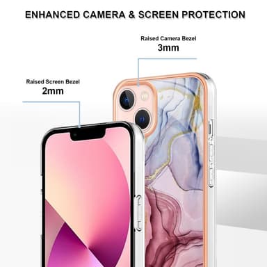 SKALO iPhone 15 Marmor TPU-skal - Motiv 1