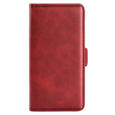 SKALO iPhone 15 Plus Premium Plånboksfodral - Röd