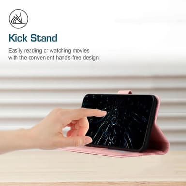 SKALO iPhone 15 Pro Embossed Triangle Plånboksfodral - Roséguld