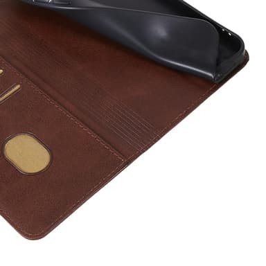 SKALO iPhone 15 Pro Max Premium Plånboksfodral - Brun