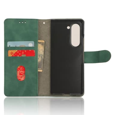 SKALO Samsung Z Fold5 Plånboksfodral i PU-Läder - Grön