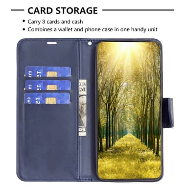 SKALO iPhone 15 Pro Max Plånboksfodral i PU-Läder - Blå
