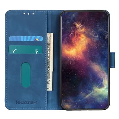 SKALO iPhone 15 Pro Max KHAZNEH Plånboksfodral i PU-Läder - Blå