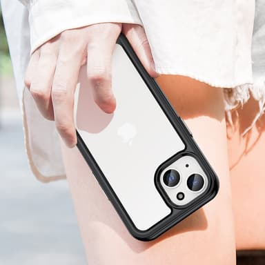 SKALO iPhone 15 Transparent TPU Bumper Skal - Svart