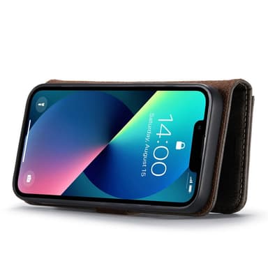 DG MING iPhone 15 2-i-1 Magnet Plånboksfodral - Grå