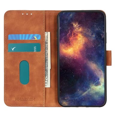 SKALO iPhone 15 Pro Max KHAZNEH Plånboksfodral i PU-Läder - Brun