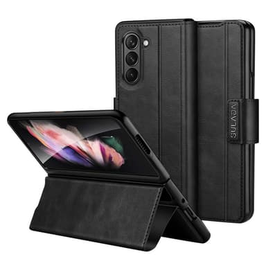SKALO Samsung Z Fold5 SULADA PU-Läder Fold Fodral - Svart
