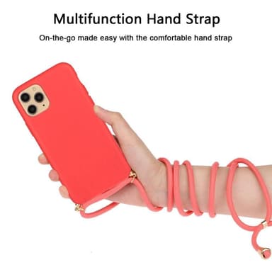 SKALO iPhone 15 Pro Max Mobilhalsband Skal - Röd