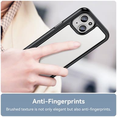 SKALO iPhone 15 Transparent TPU Bumper Skal - Svart
